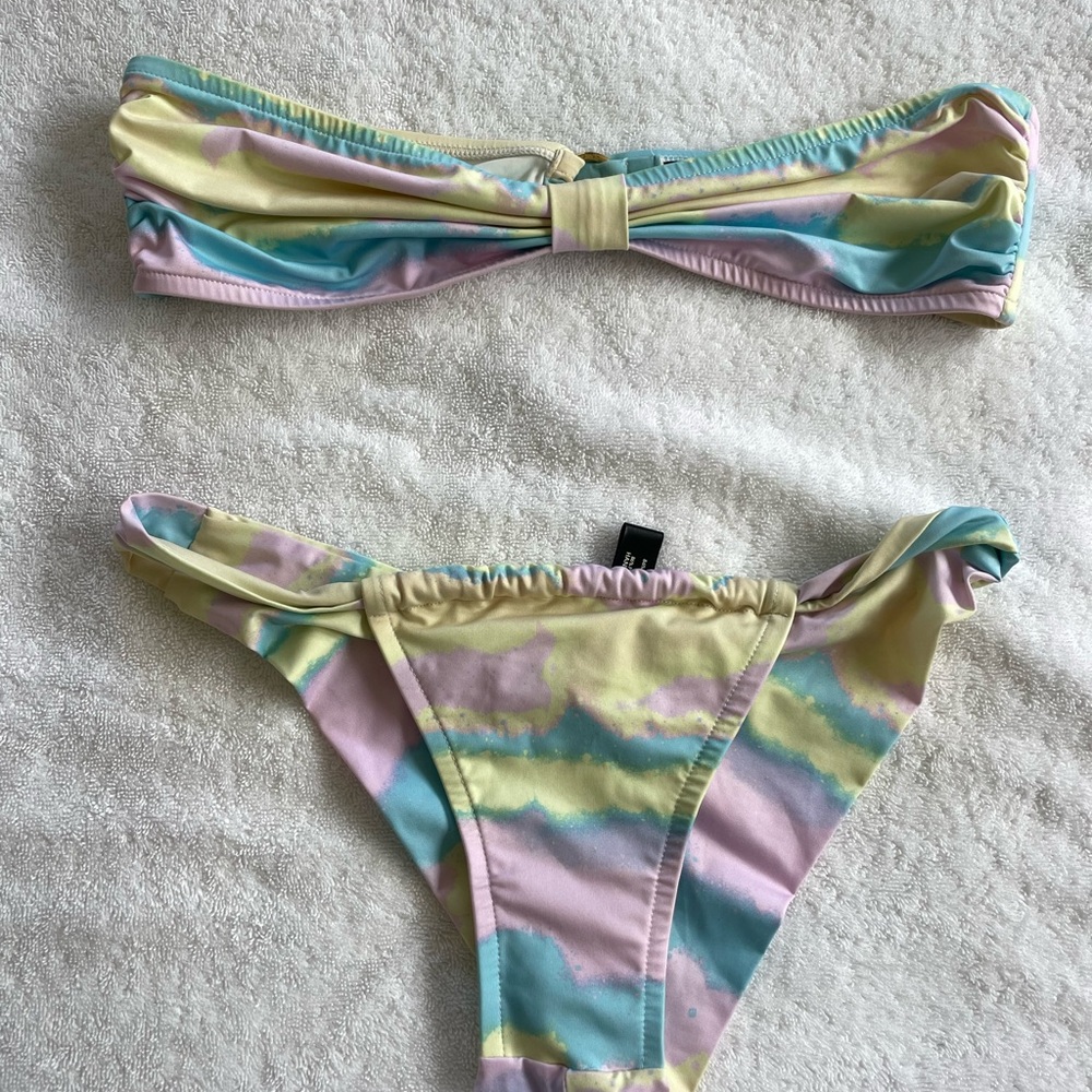 Reina Olga Pastel Tie-Dye Bikini Set